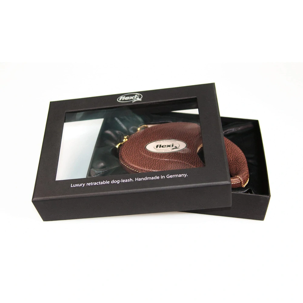 Luxusní kožené samonavíjecí vodítko Flexi Leather M (5 m) pro psy do 25 kg