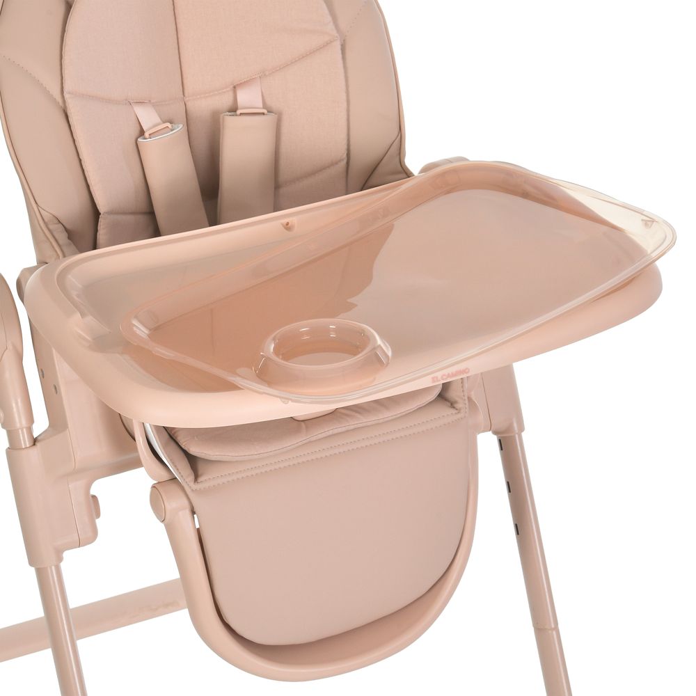 Dětská rostoucí jídelní židlička El Camino Crystal Nude pink