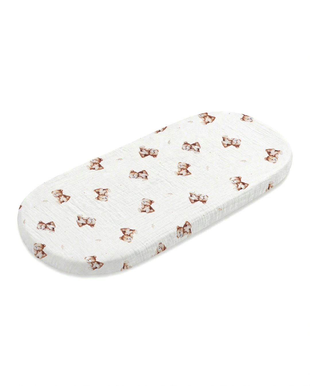 Sada mušelínových prostěradel do kočárku – Vintage Teddy & Caramel (2 ks)