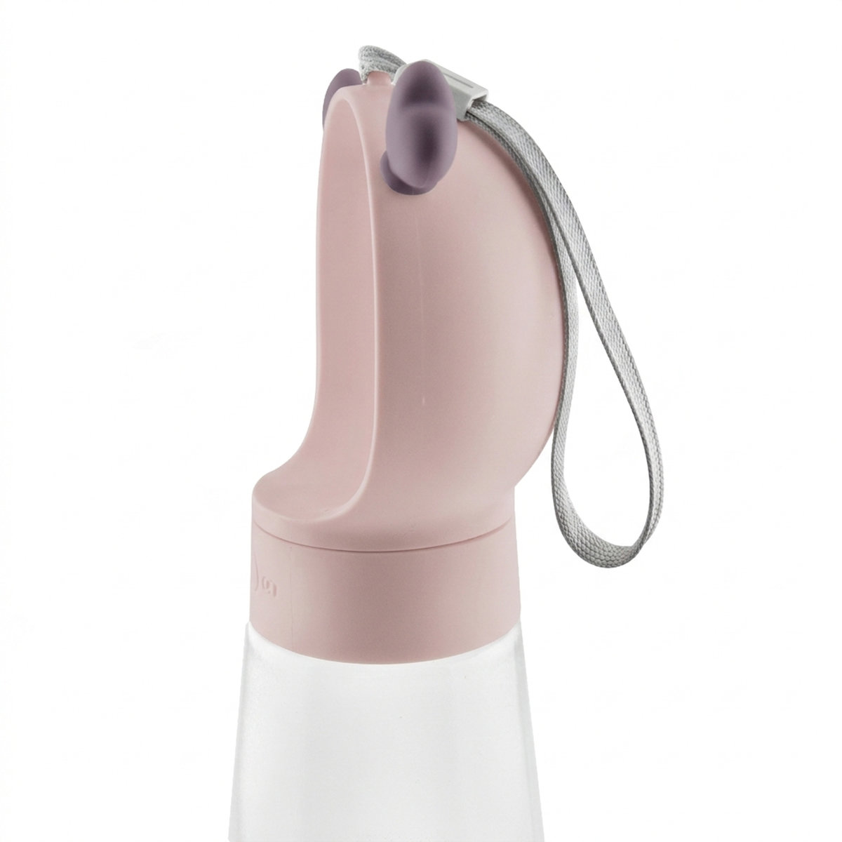 Cestovní láhev na vodu a granule pro psy a kočky MilooPets Amore Duo (350+180 ml) růžová