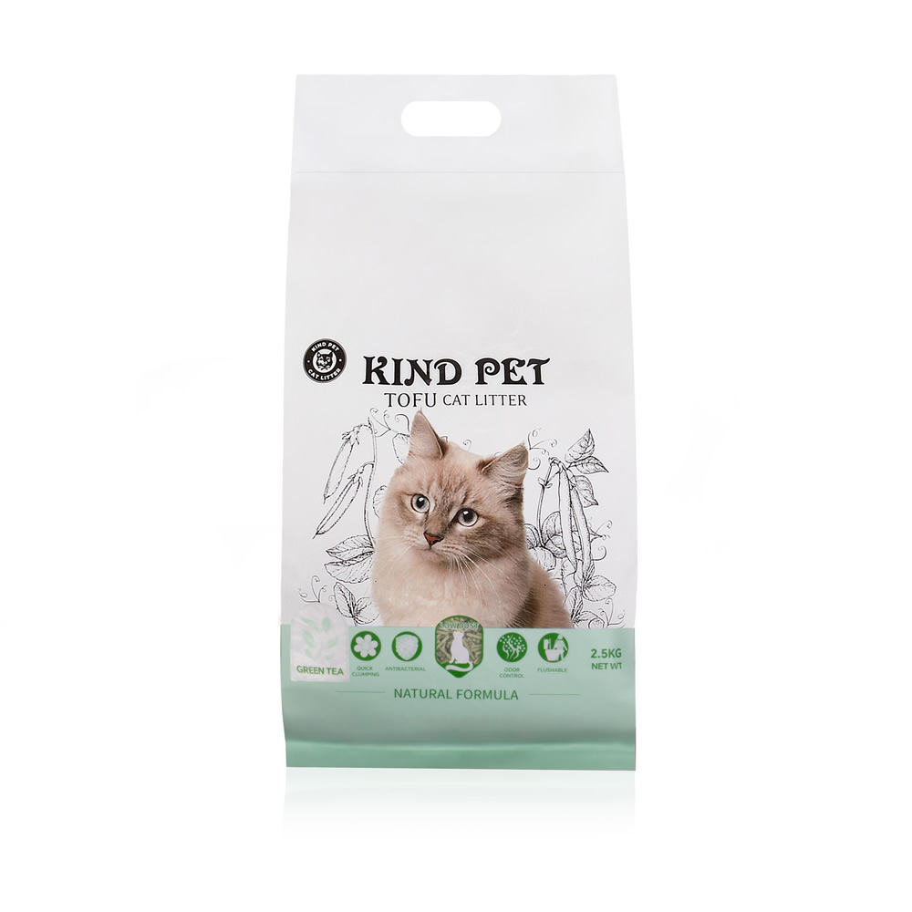 MilooPets Kind Pet EKOLOGICKÉ, ANTIBAKTERIÁLNÍ stelivo pro domácí mazlíčky 2,5 kg Green Tea