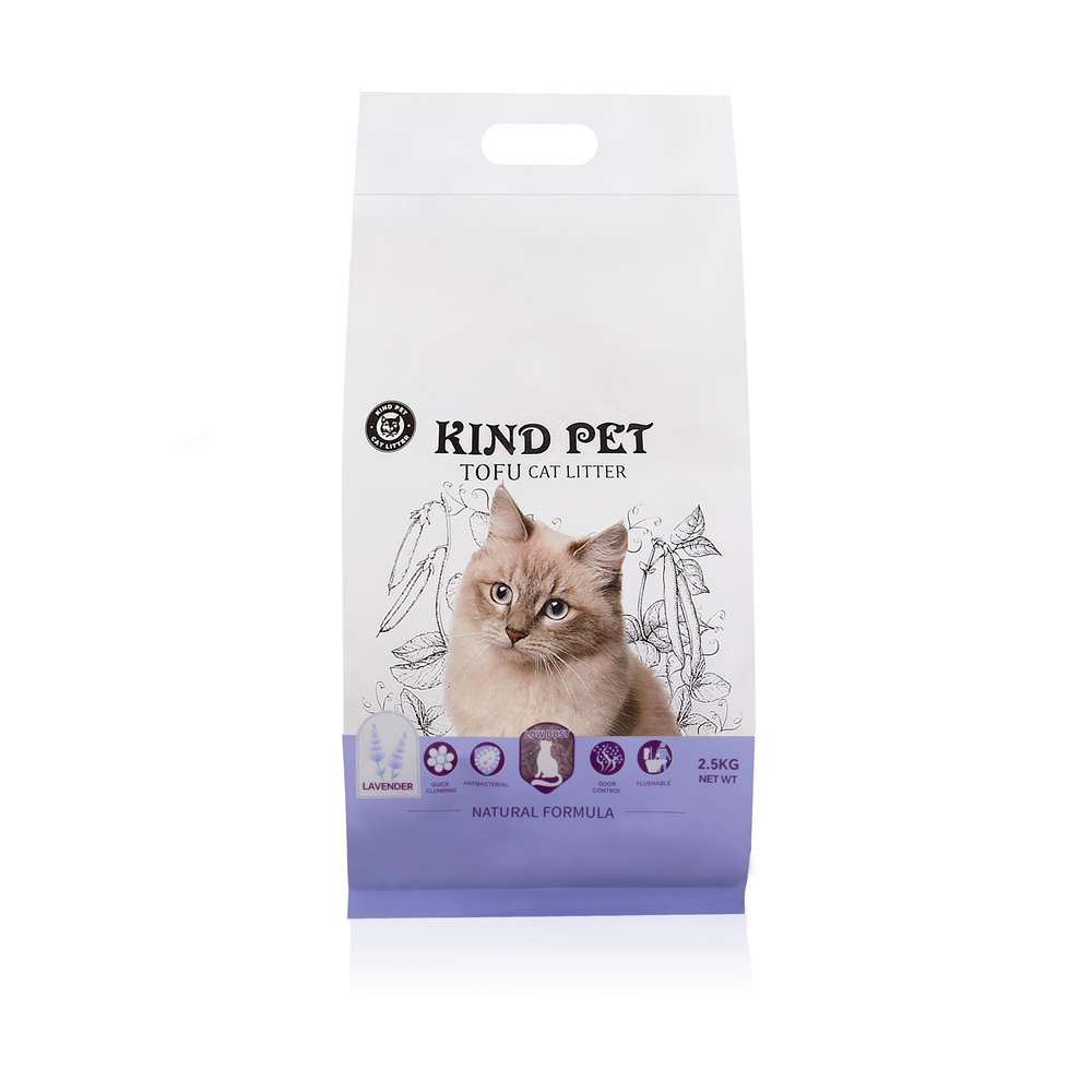 MilooPets Kind Pet EKOLOGICKÉ, ANTIBAKTERIÁLNÍ stelivo pro domácí mazlíčky 2,5 kg Levandule