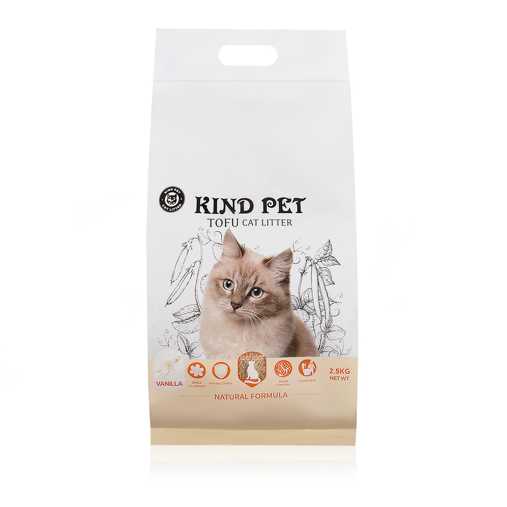 MilooPets Kind Pet EKOLOGICKÉ, ANTIBAKTERIÁLNÍ stelivo pro domácí mazlíčky 2,5 kg Vanilka