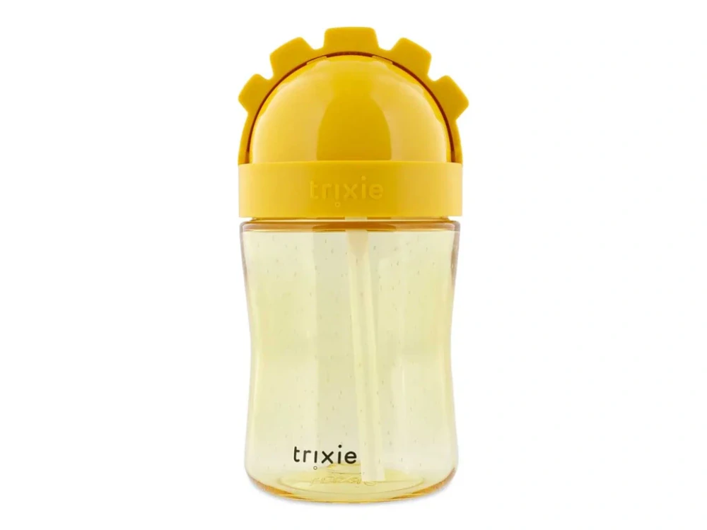 Dětská láhev s brčkem Trixie - Pan Lev (Zdravý Tritan™)