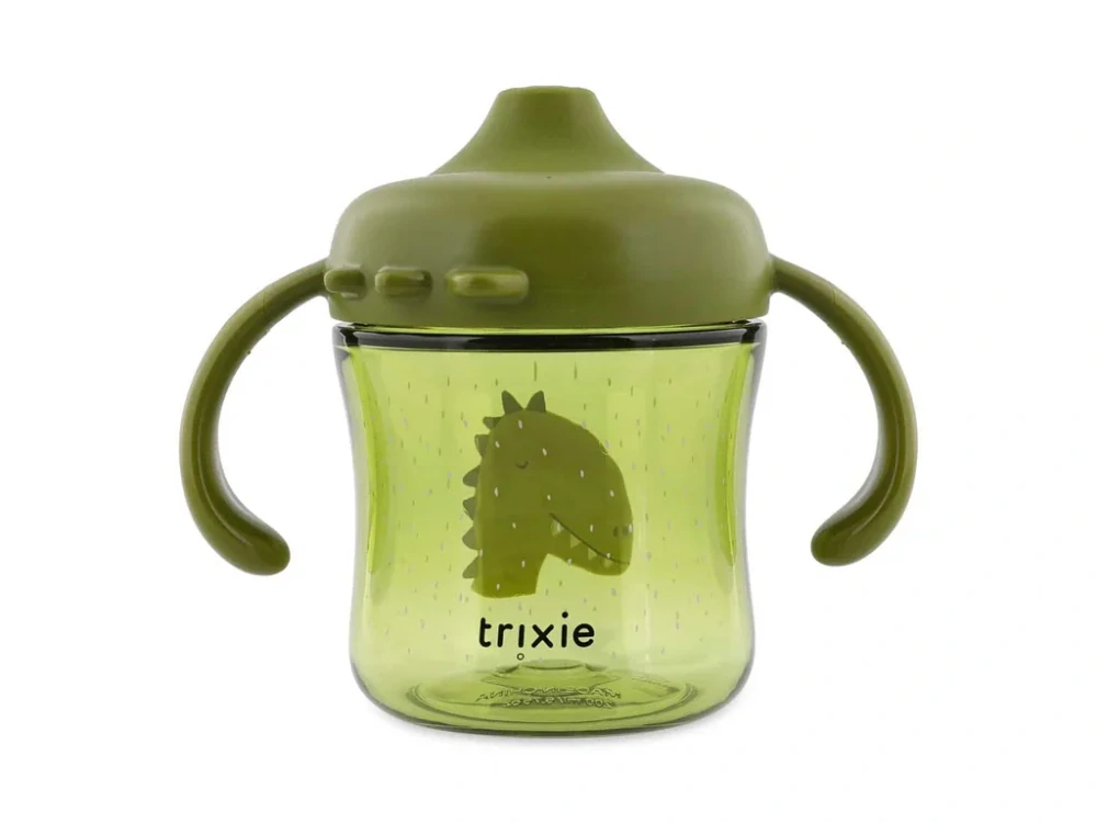 Dětský tritanový hrneček s pítkem Trixie Dinosaurus (Zelený)
