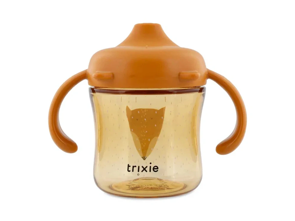 Dětský tritanový hrneček s pítkem Trixie Liška (oranžový)
