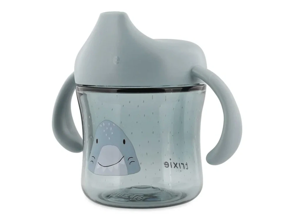Dětský tritanový hrneček s pítkem Trixie Pan Žralok (modrý)