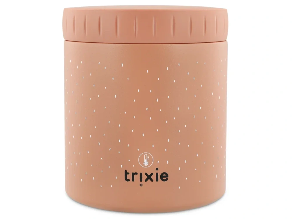 Dětská nerezová termoska na jídlo Trixie Kočička 500 ml - růžová
