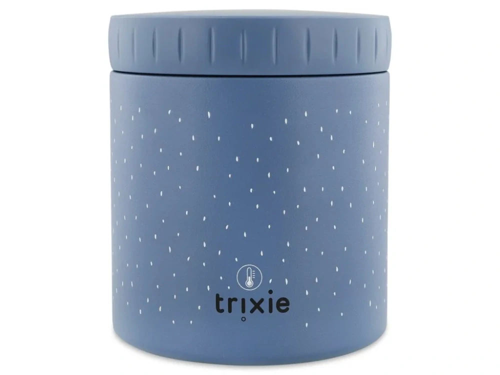 Dětská nerezová termoska na jídlo Trixie Slon 500 ml - modrá