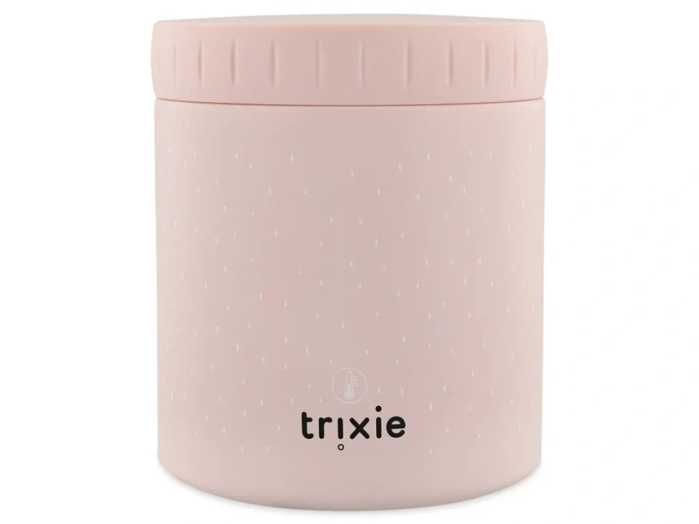 Dětská nerezová termoska na jídlo Trixie Králíček 500 ml - růžová