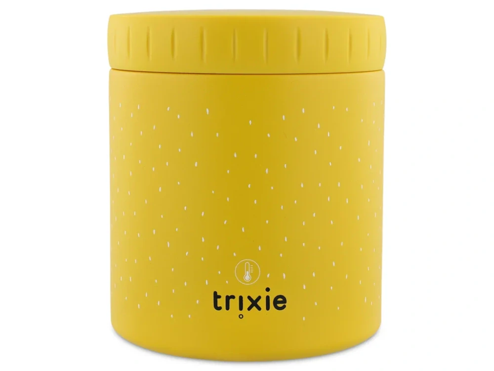 Dětská nerezová termoska na jídlo Trixie Pan Lev 500 ml - žlutá