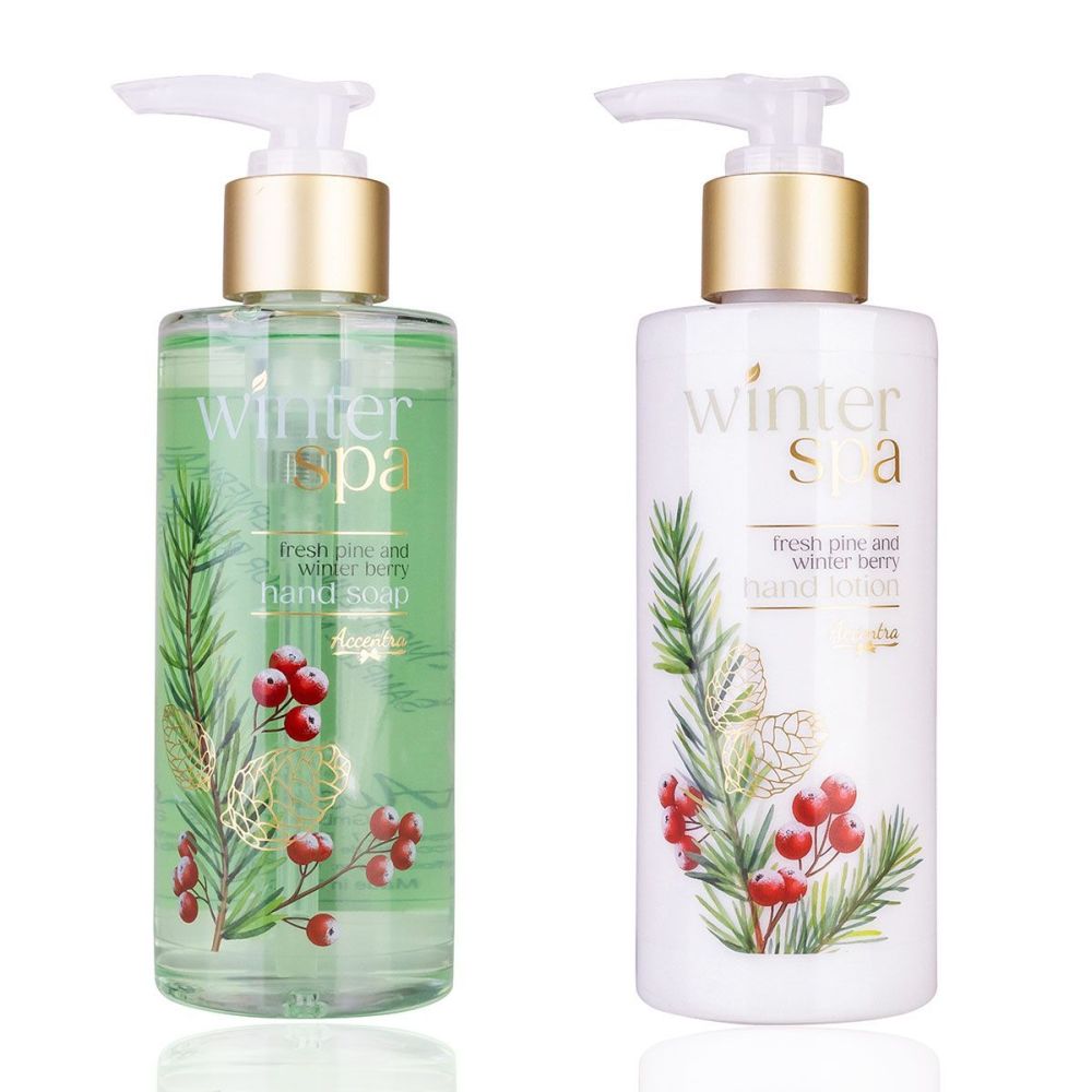 ACCENTRA Koupelová sada Winter Spa v plstěném sáčku – Zimní ovoce (2× 200 ml)