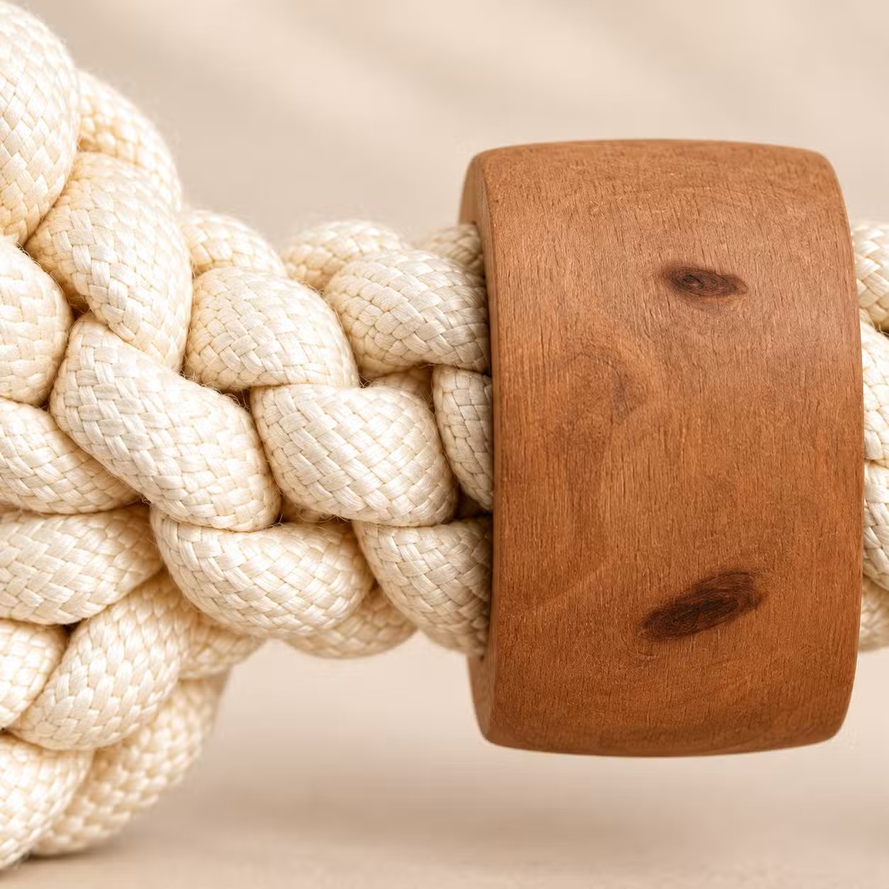 PAW Kávové dřevo s provazem Power Knot Bone