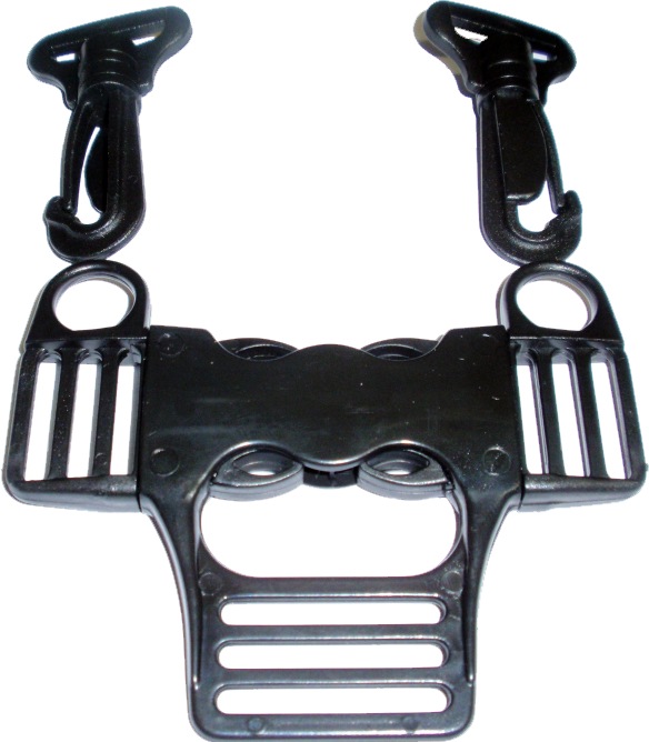 ND_přeska na popruhy kočárku s karabinama 5ti bodová