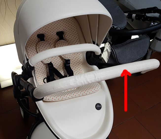 ND_ochranna madla na kočárek MIMA xari - potah - béžový potah na madlo