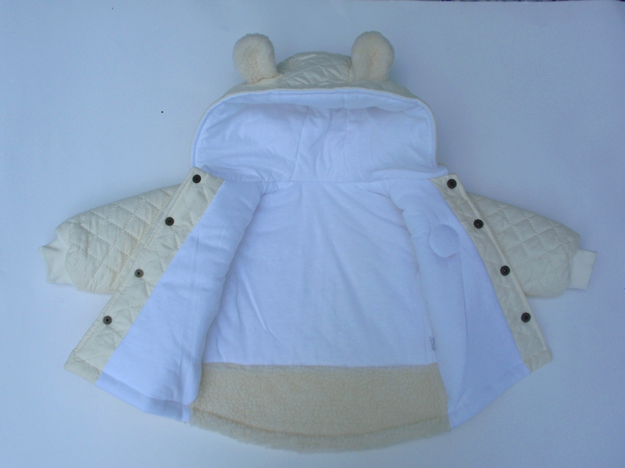 Luxusní zimní prošívaná bunda béžová