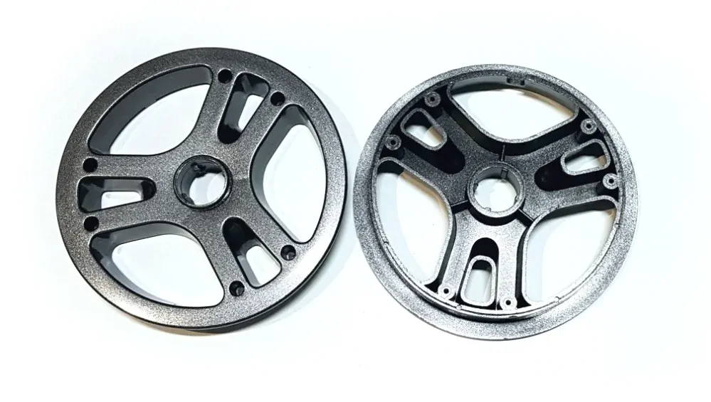 ND_disk do předního kolečka kočárku - Euforie kompletní 2půlky Grafit včetně osazení ložisky + šrouby