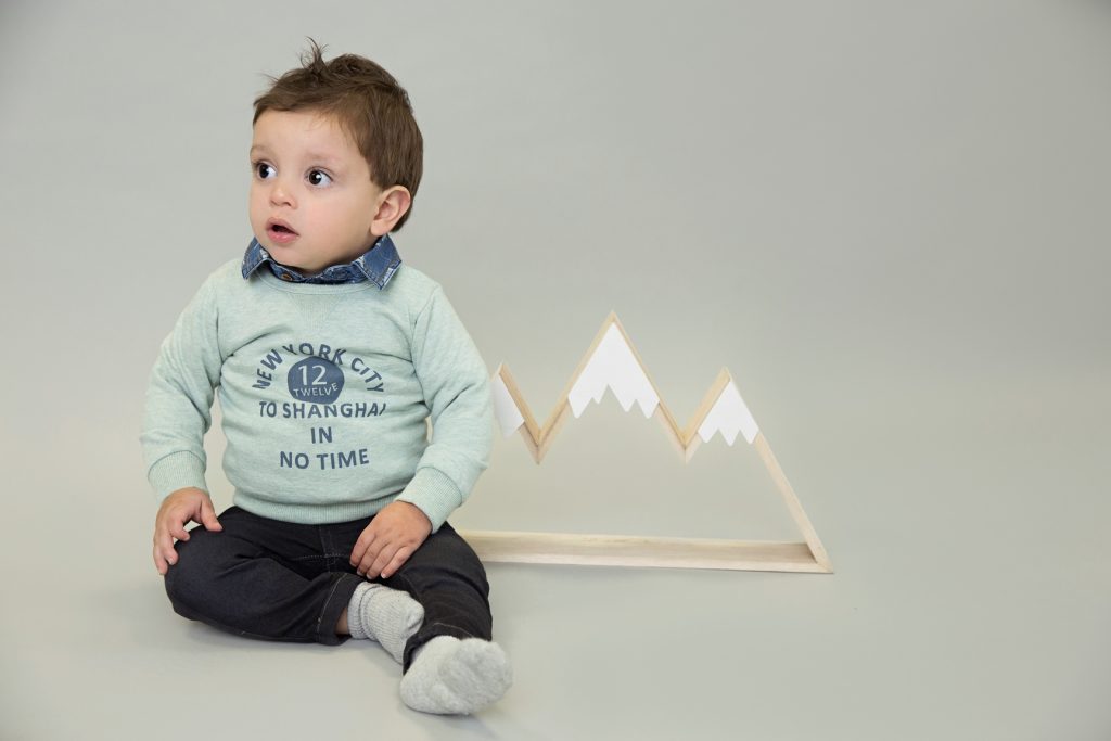 Chlapecký mikina Dirkje s nápisem tyrkysová