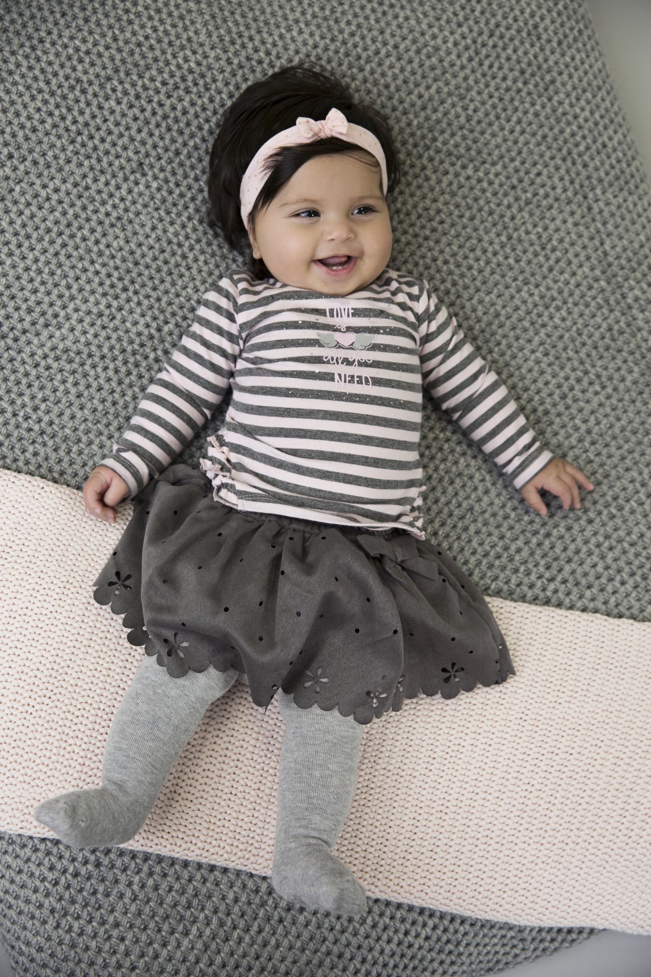 Dívčí semišová sukýnky Dirkje - šedá