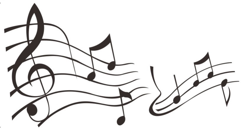 Samolepka Houslový klíč a noty - černá