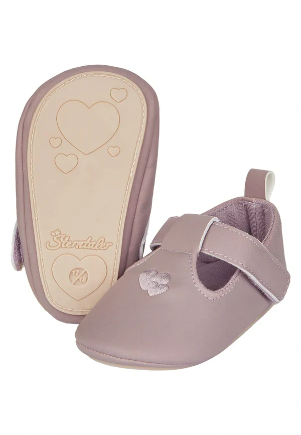 Dětské baleríny Herz- Srdce pastelově fialové ve. 17/18