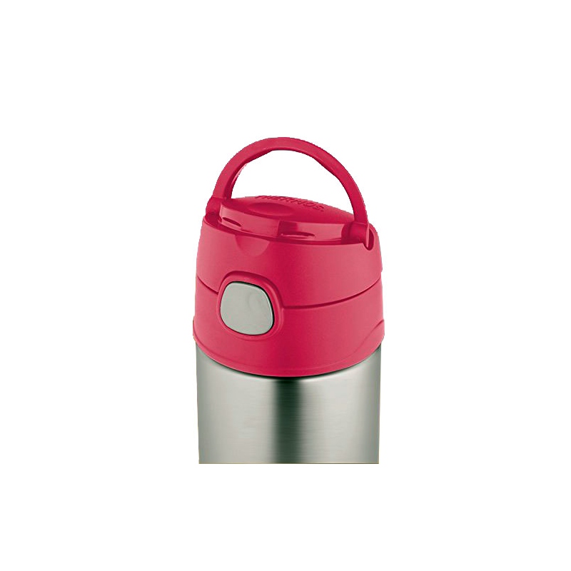 Dětská nerezová termoska THERMOS s brčkem růžová 355ml