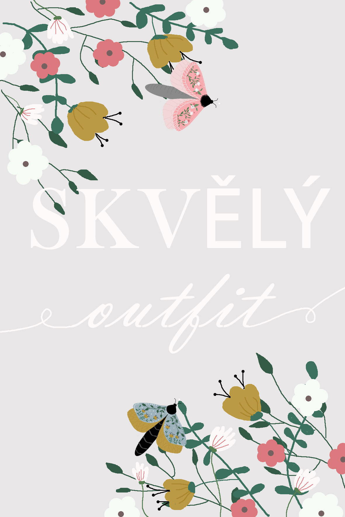 Milníkové kartičky děťátka - Floral