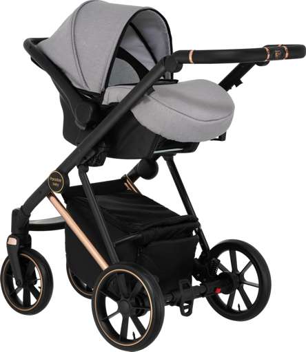 Kombinovaný kočárek Paradise Baby VR - světle šedý 06