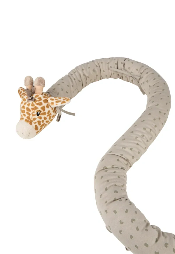 Ochranná luxusní Zábrana do Postýlky ŽIRAFA Kaya (180 cm) – Mantinel Šedý