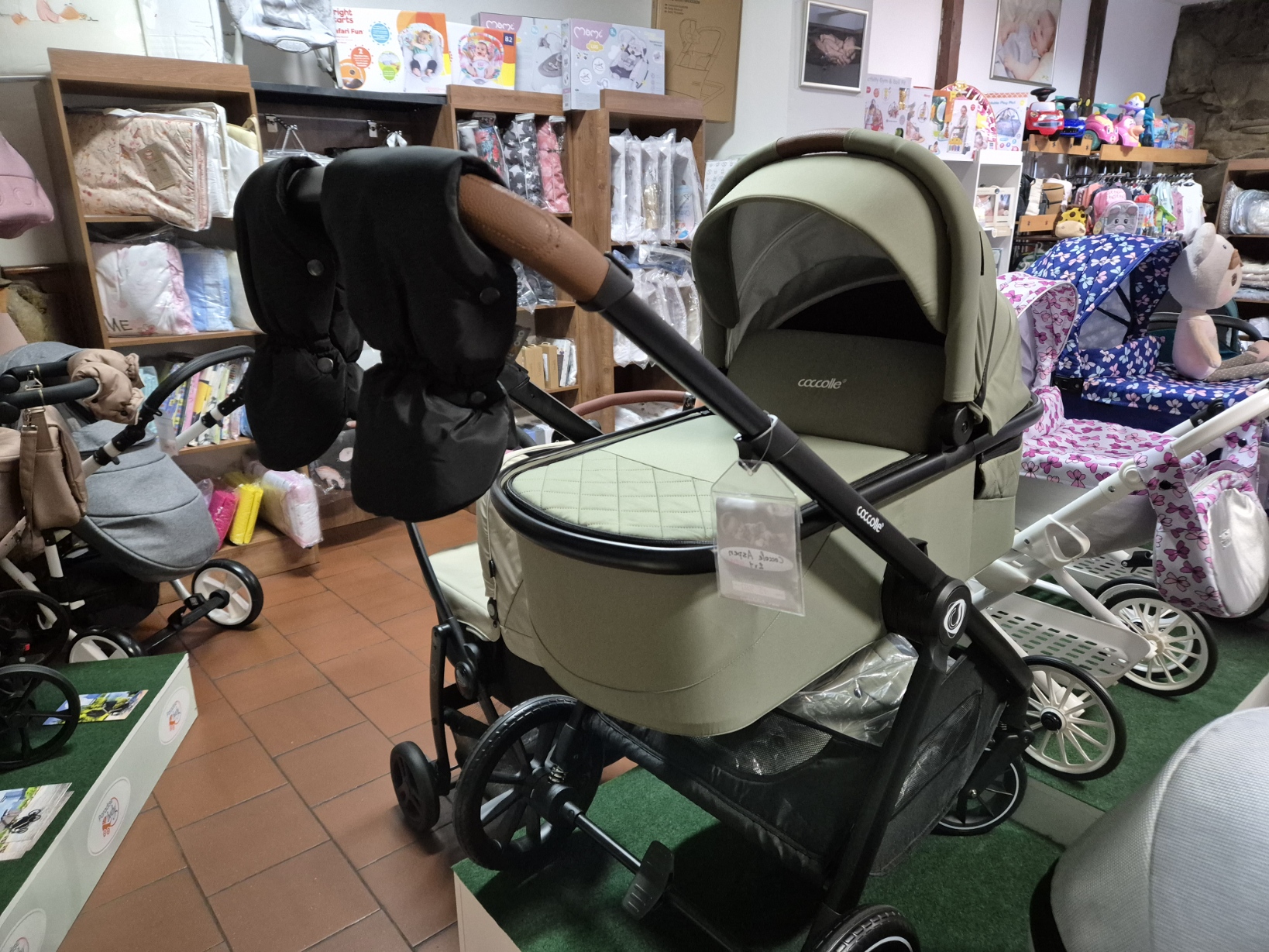 Zimní nepromokavé rukavice na kočárek MOUSE - černé