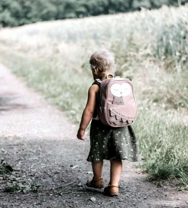 Dětský batůžek z eco kůže SOVIČKA - Big Owl Isolda