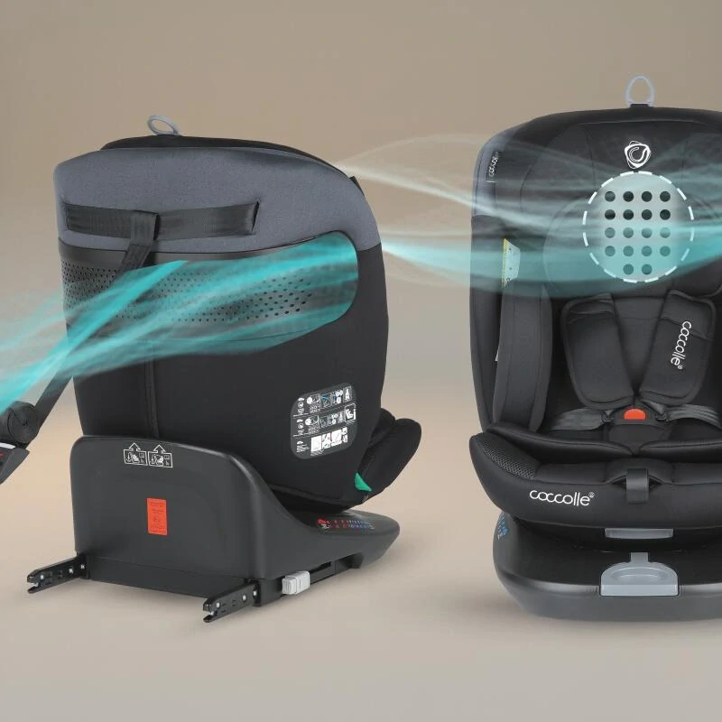 Autosedačka Coccolle Atira i-Size 40-150 cm (0-36 kg), 360° otočná, Diamond Black