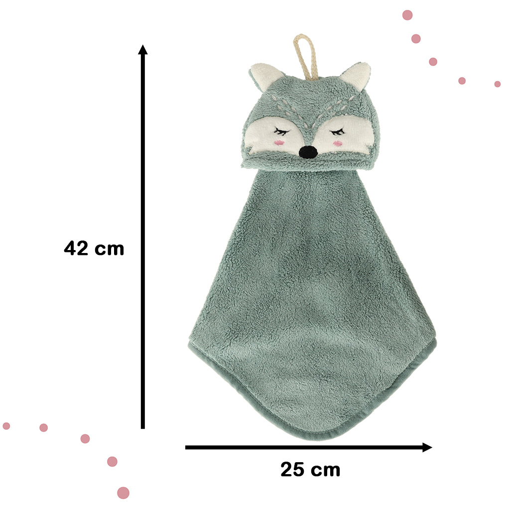 Dětský malý ručník Liška modro-šedá