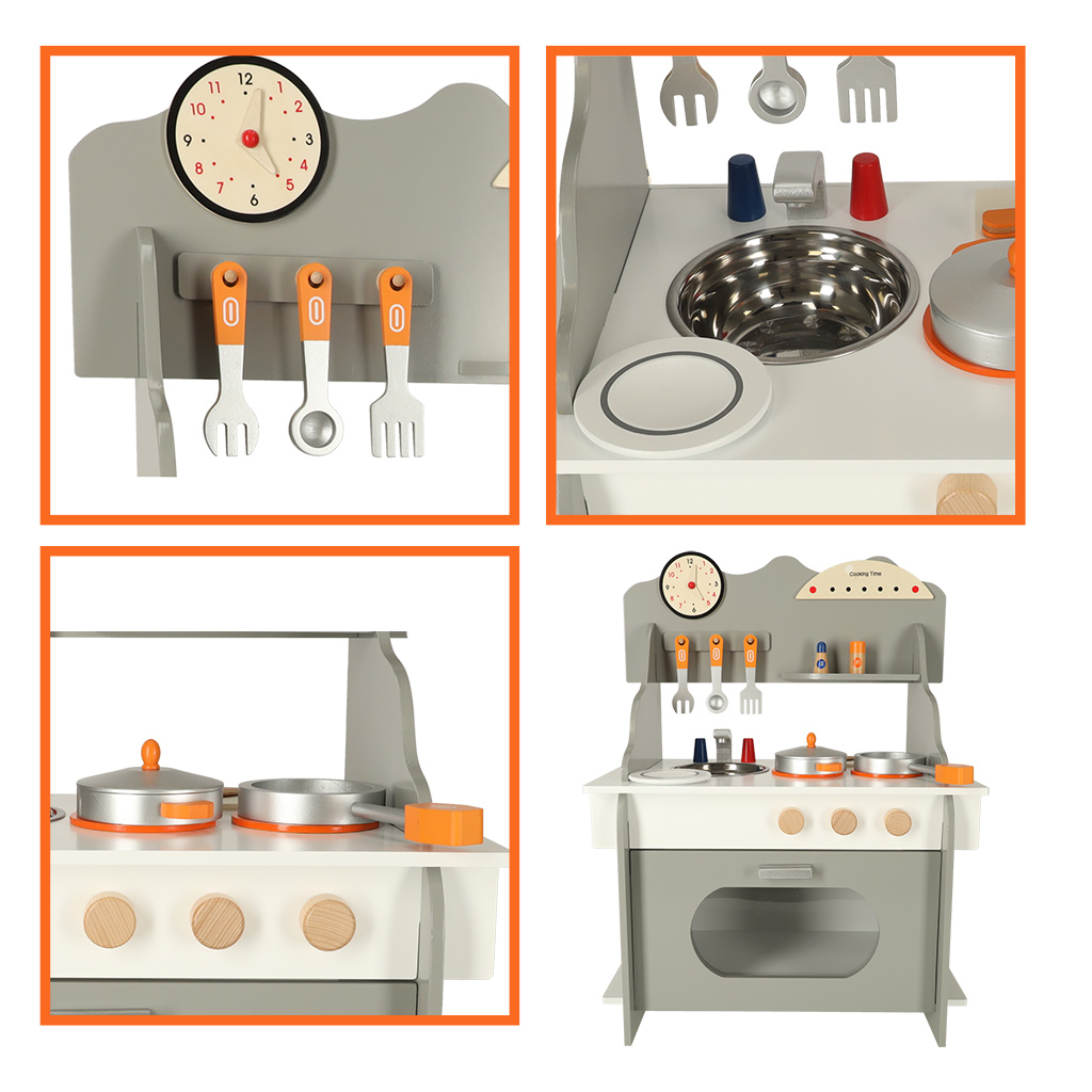 DŘEVĚNÁ KUCHYŇSKÁ LINKA MDF S VELKOU TROUBOU