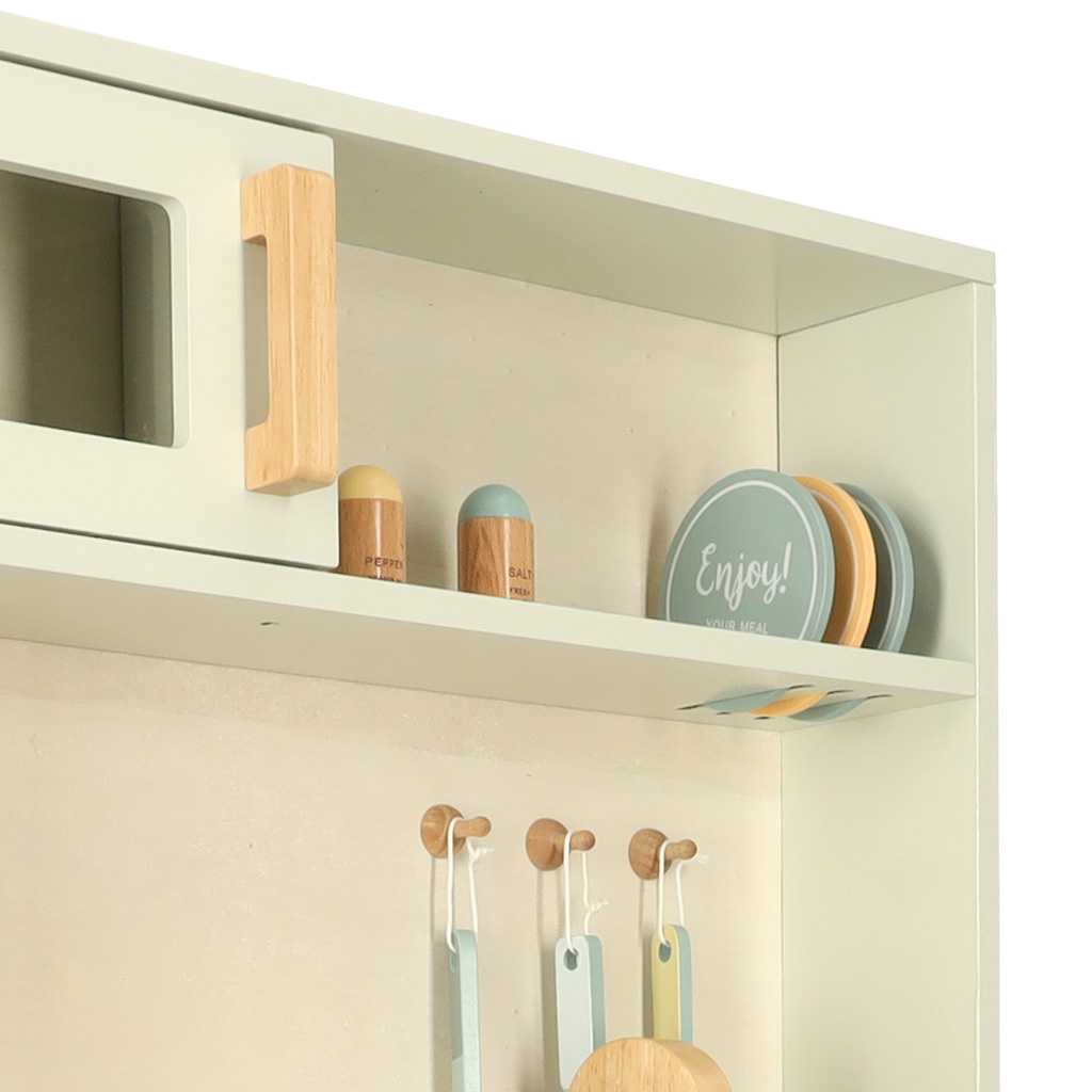 DŘEVĚNÁ KUCHYŇSKÁ LINKA MDF S NÁDOBÍM