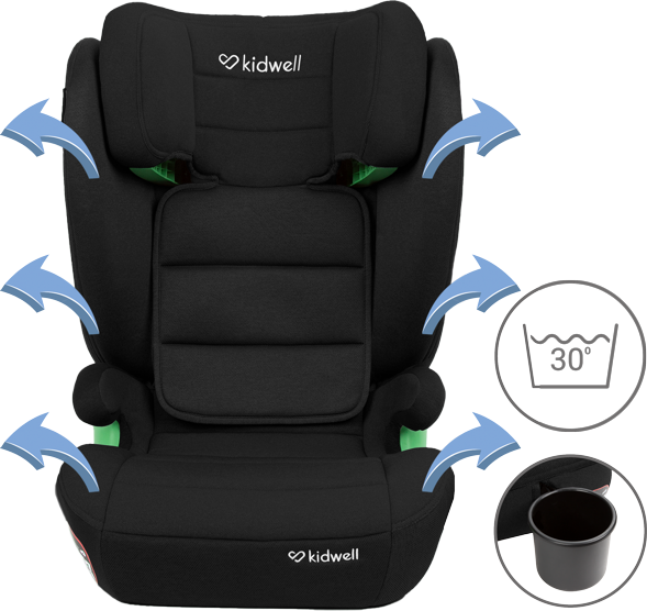 Autosedačka Kidwell Weston s isofixem, i-Size 100-150 cm černá
