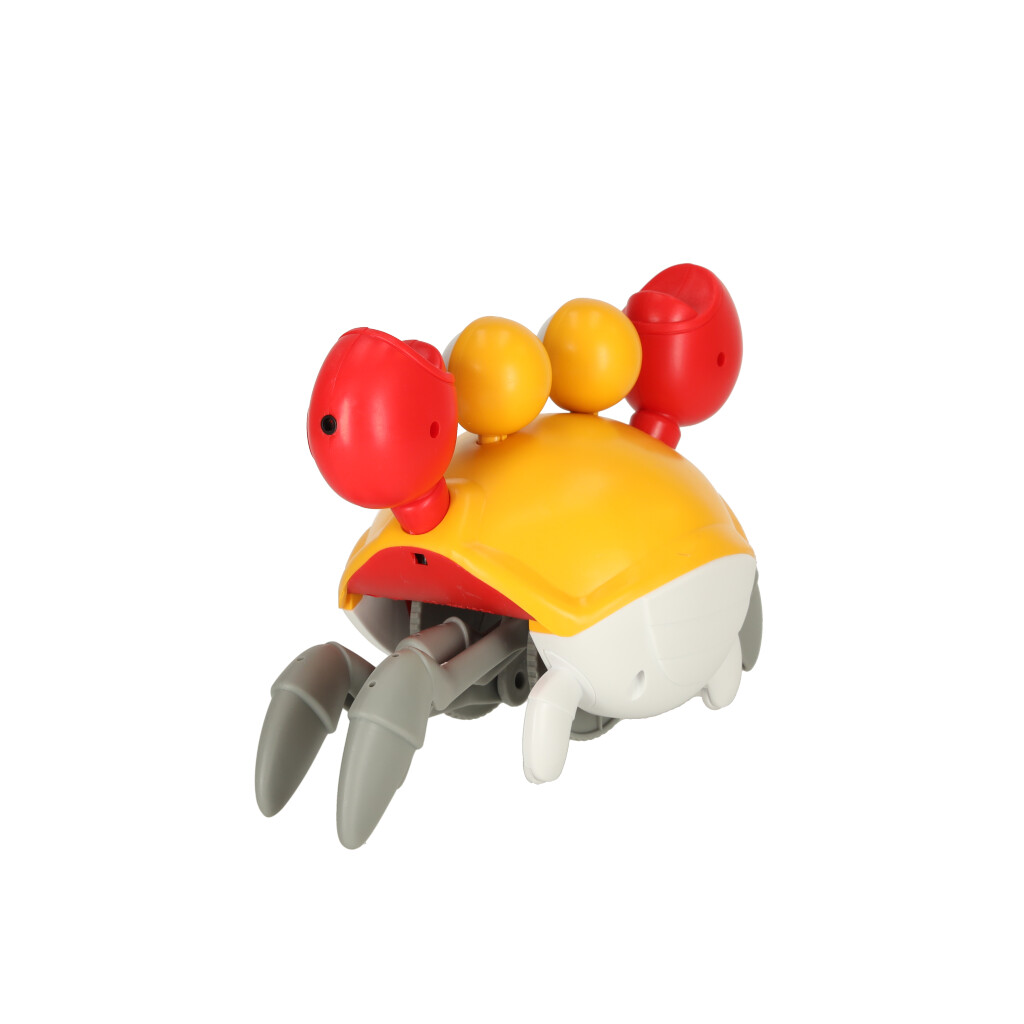 Interaktivní hračka krab - žlutý se zvukem a chodící