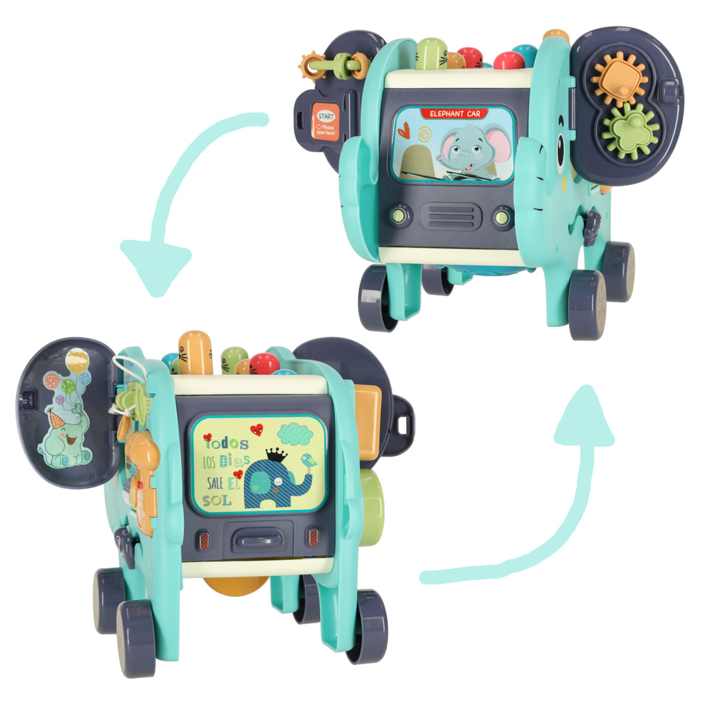 Interaktivní hračka Montessori SLON modrý