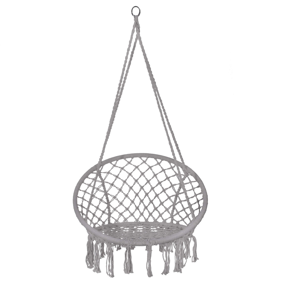 HOUPACÍ  SÍŤOVANÉ KŘESLO ŠEDÉ