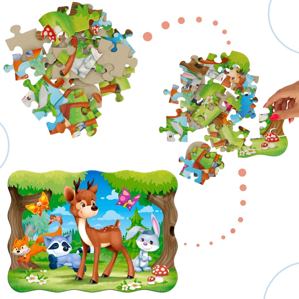 CASTORLAND Puzzle 30 dílků A Deer and Friends - Lesní zvířátka 4+ 