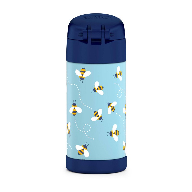 Dětská nerezová termoska THERMOS s brčkem honey bees