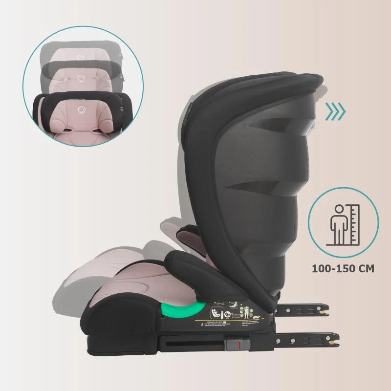 Autosedačka s isofixem, i-Size 100-150 cm Coccolle Eris Dessert rose