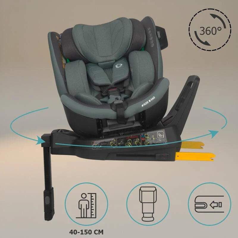 Autosedačka 0-36 kg 360° otočná Coccolle Mago Greenstone
