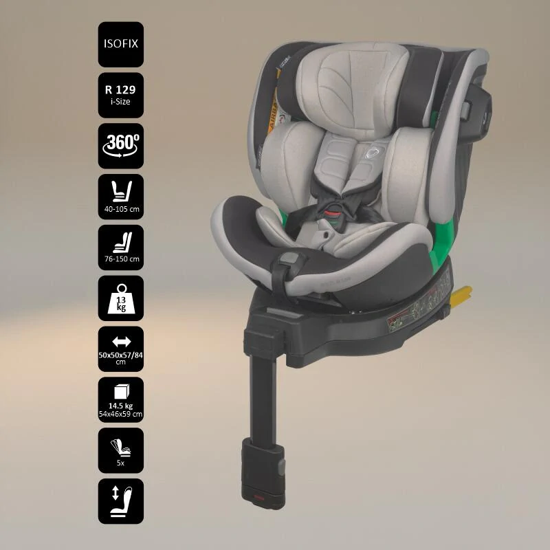 Autosedačka 0-36 kg 360° otočná Coccolle Mago Jet black