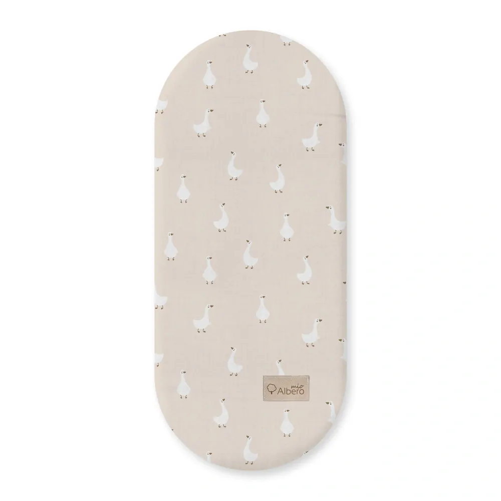 BAVLNĚNÉ PROSTĚRADLO DO KOČÁRKU ALBERO MUŠELÍN + SATÉN (2KS ) Husička