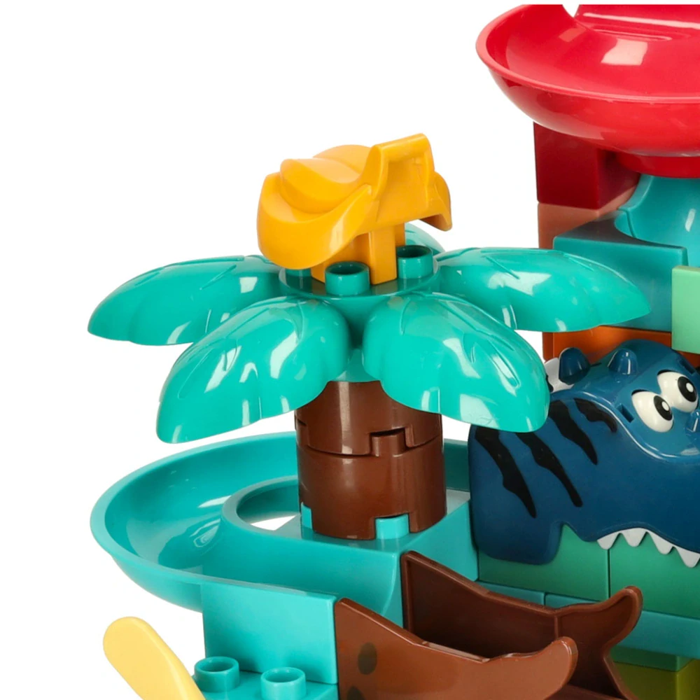 Stavebnice bloky kuličková dráha 121 ks Bibi-Dino Park