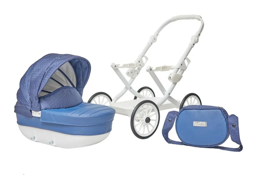 kočárek pro panenky Jasmine Kids Elegance blue