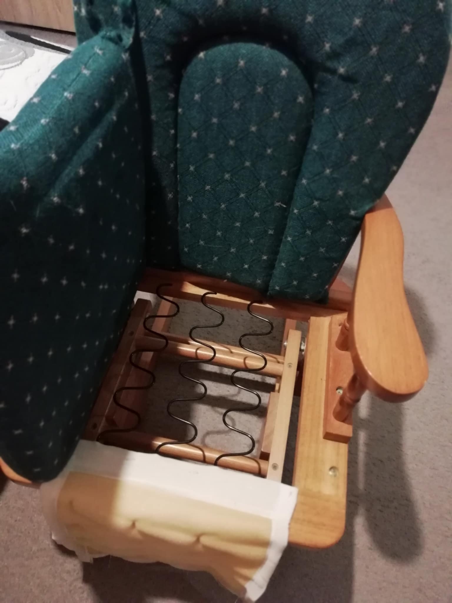 Dětské dřevěné RETRO houpací křeslo - TOP STAV