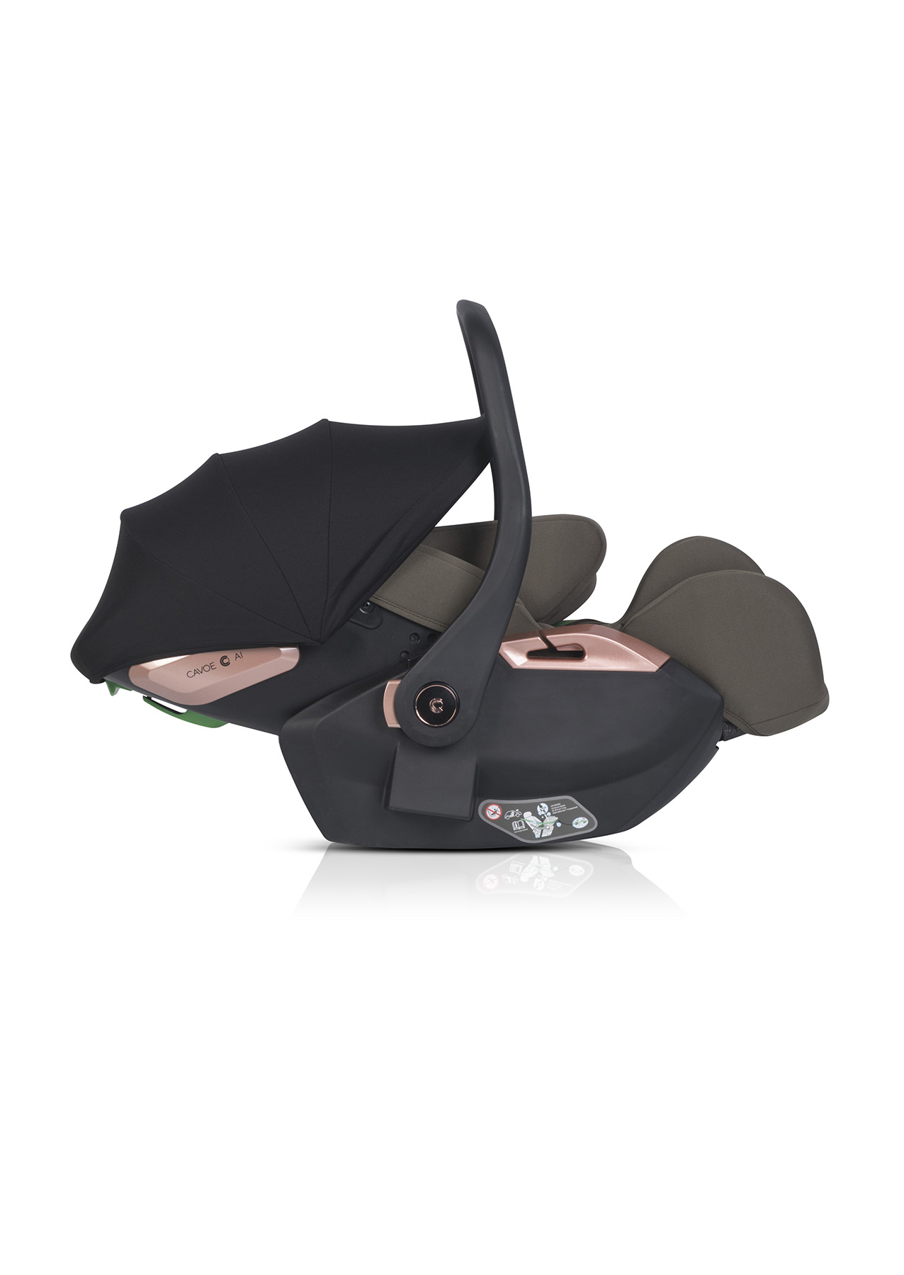 Autosedačka 0-13kg /40-87cm Cavoe AI Moss polohovatelná s isofixovou otočnou základnou
