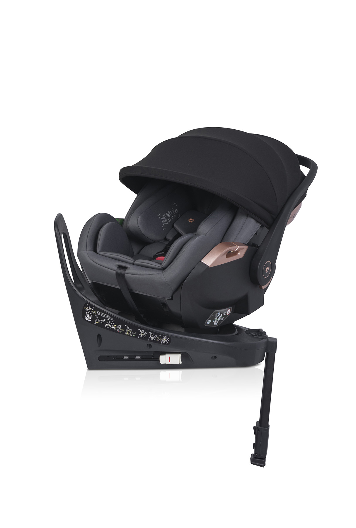 Autosedačka 0-13kg /40-87cm Cavoe AI Shadow polohovatelná s isofixovou otočnou základnou